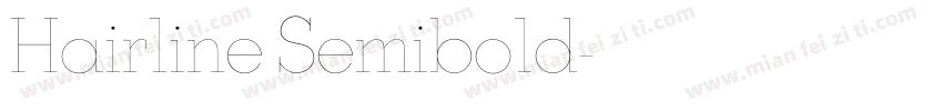 Hairline Semibold字体转换